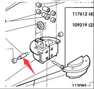 Auto Cutter Parts For Vector 7000 VT7000 Behind Blade Roller Axis 2.4X7 106144